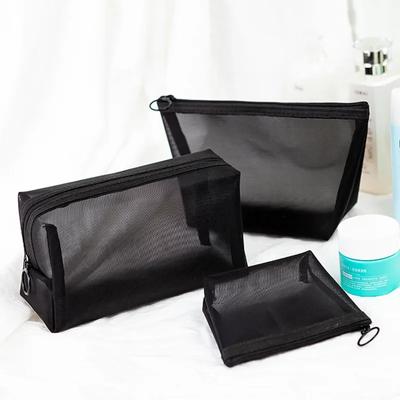 Transparente Mesh-Make-up-Tasche, Organizer, Aufbewahrungstasche, lässiger Reißverschluss, Kulturbeutel, Make-up-Frauen-Reise-Kosmetiktasche