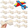 1-5Pcs Wooden Blank Airplane DIY Crafts Kids Painting Toy Birthday Party Favors Christmas Gift Unfinished Wood Plane Model