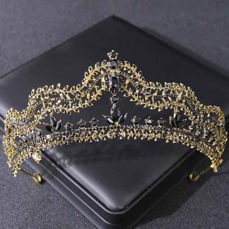 Baroque Birthday Crown Hair Accessory High End Travel Photography Crown Headwear Halloween Bun Hair Band Accessory