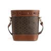 Bally Cleoh Vintage Monogram Drawstring Bucket Bag Women Shoulder Bag Brown 6301643