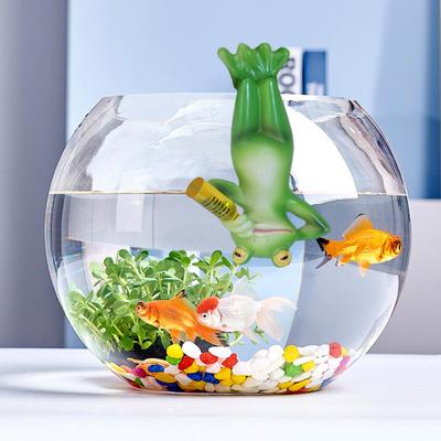 Yousheng Upside-down Drinking Frog Statue Inverted Cartoon Frog Figurine Resin Animal Sculpture Outdoor Garden Flower Pot Hugger Ornament