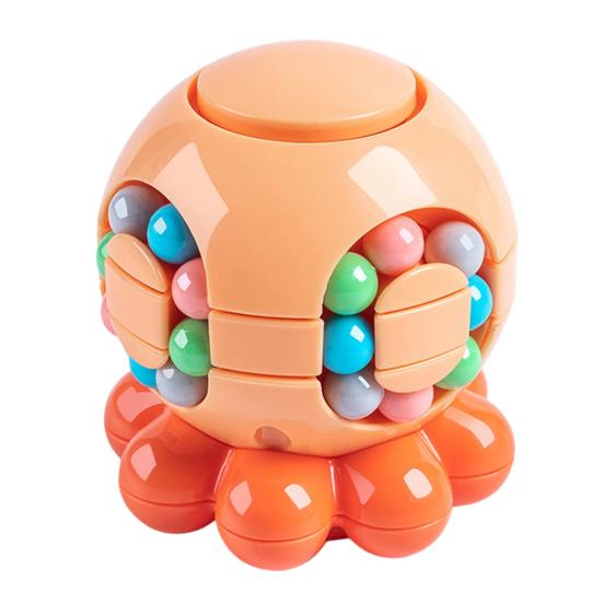 Cube Toy Smooth Rotation Stress Relief Fidget Toy Fall-Resistant Octopus Shape Sensory Fidget Gadget Kids Puzzle Cube Toy