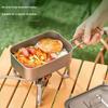Multi-Functional Titanium Lunch Box with Handle for Outdoor Cooking