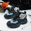 Winter Velvet Children's Snow Boots Fashion Knob High Sneakers Kids Outdoor Warm Plush Casual Sports Shoes for Boys Trainers