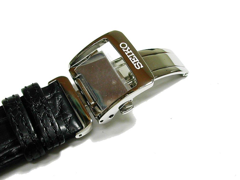 20mm Watch Presage Genuine Crocodile SARD005 [Seiko] Band, Mechanical, Strap, Leather, Black, SARD009, Genuine, L07Y017J9, Men's