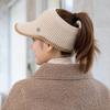 Lightweight Knit Open Top Hat For Women With Letter Embroidery For Outdoor Warmth
