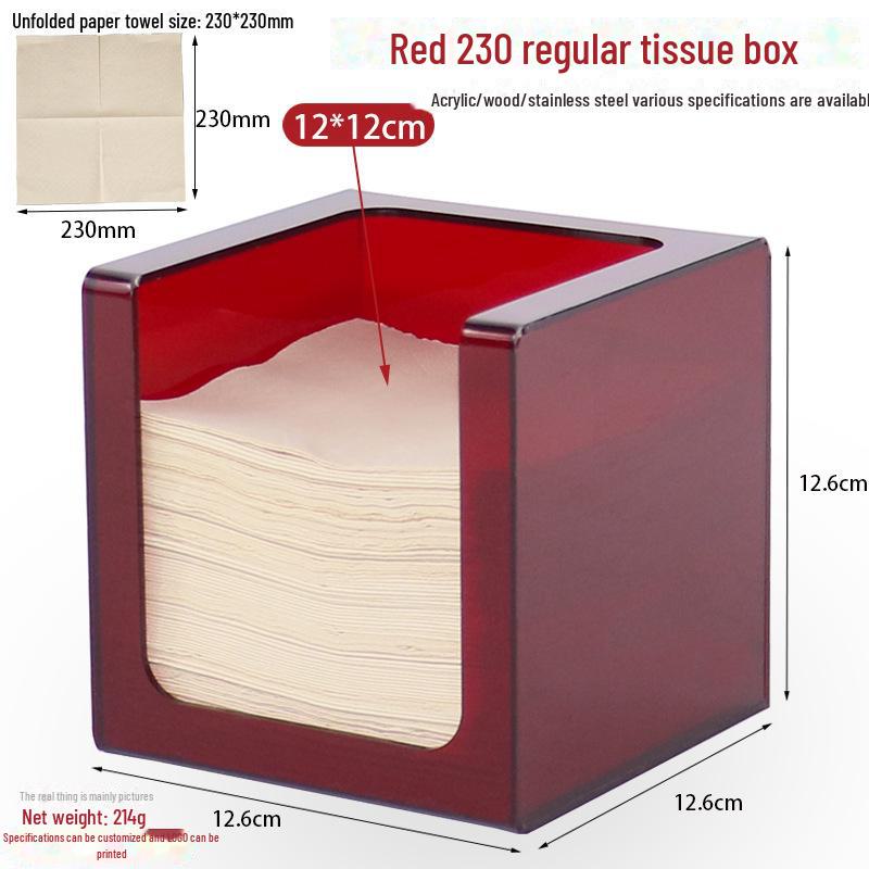 Square Tissue Box - Restaurant & Hotel Napkin Holder
