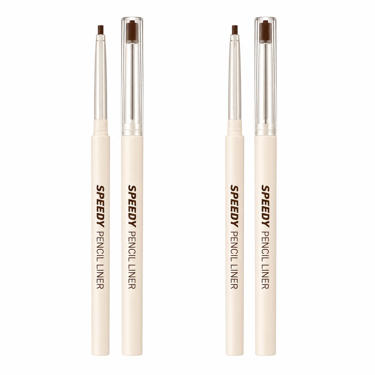 

[1+1 Set] Peripera Speedy Pencil Liner 2mm Slim Eyeliner 0.14g x 2ea #001 Mellow Black