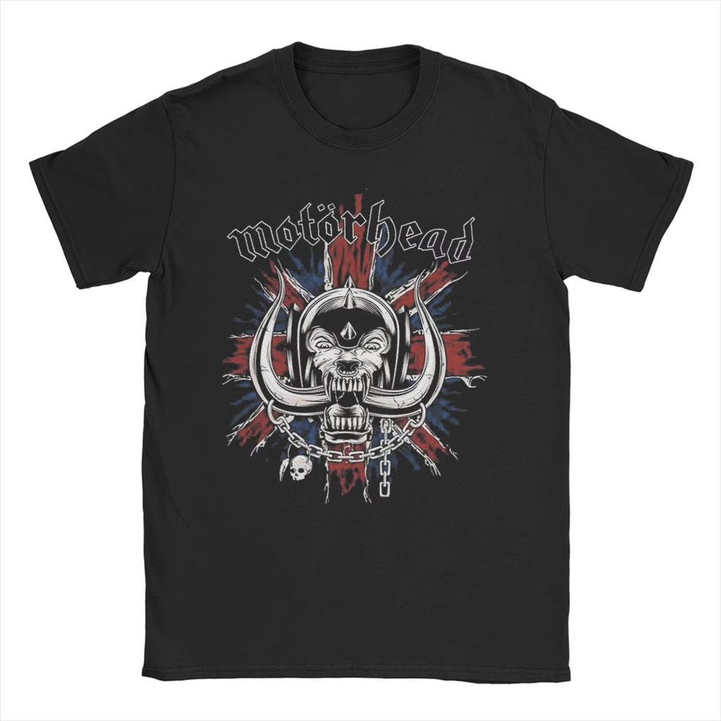 Męska Damska Koszulka Bawełniana Heavy Metal Motorhead Band Zabawna Koszulka z Krótkim Rękawem z Okrągłym Dekoltem Koszulki z Nadrukiem