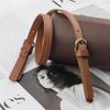 1Pc  Removable Double Buckle Leather Bag Strap, Pressed Line Crossbody Shoulder Bag Strap Pu Stitch DIY Handmade Bag Strap