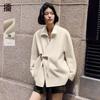 Chinese Style Loose Wool Blend Short Coat