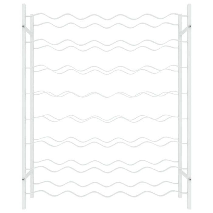 VidaXL Casier à bouteilles pour 48 bouteilles Blanc Métal 340908