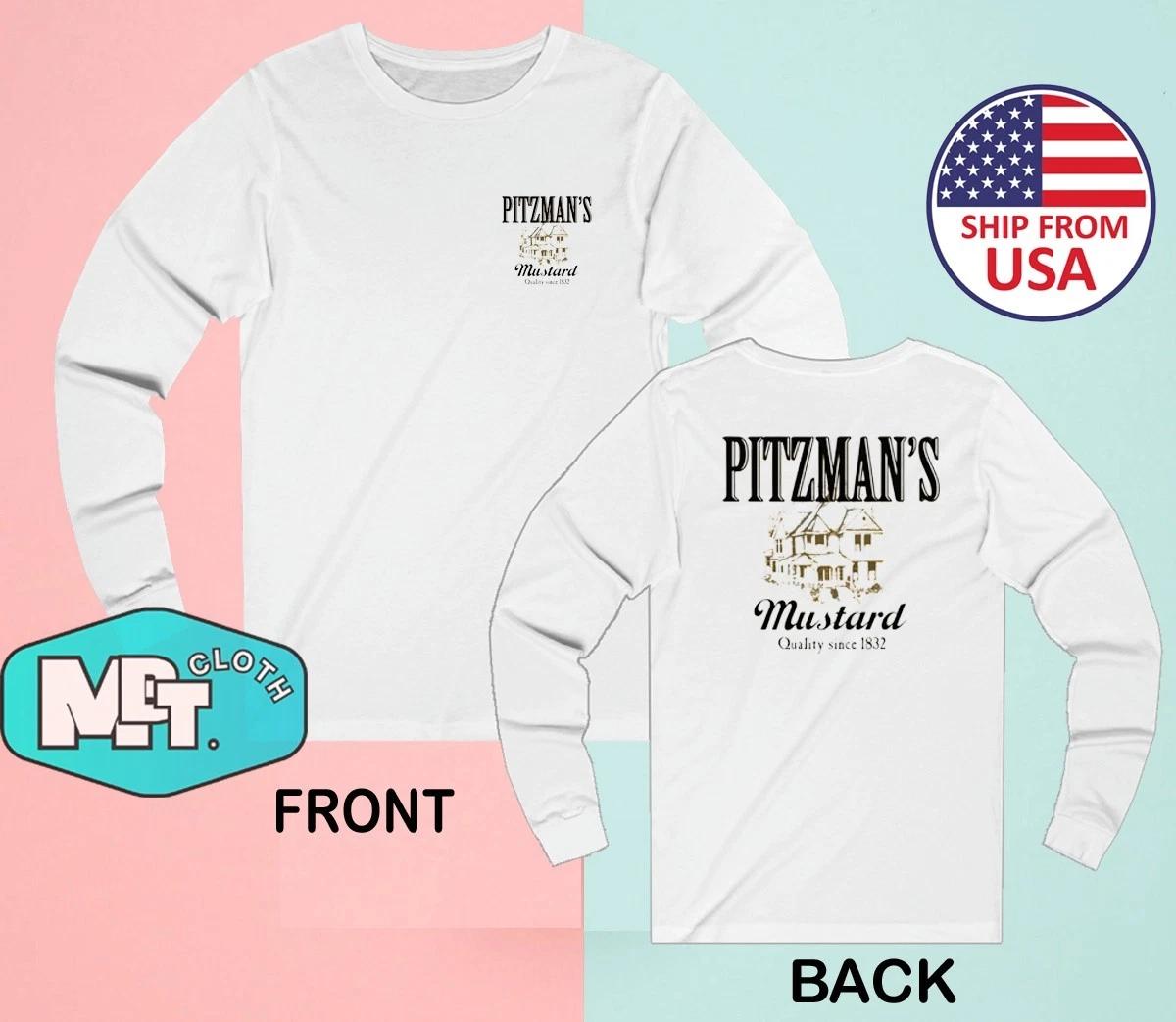 Pitzman s Mustard Men s White Size S-3XL 3XL