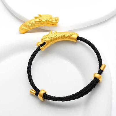 Bracelet Couple Dragon Zodiac Bec Courbé - Couleur Dorée Bijoux DIY