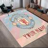 Custom Name Manchester United Flannel Pattern Square Carpet,Area Rug,Carpet Rug for Living Room Bedroom Sofa Playroom Decor,Non-slip Floor Mat