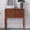 W2557 Retro Solid Wood Console Table for Entrance American Decorative Double Drawer Tables Light Luxury Living Room Table for Ho