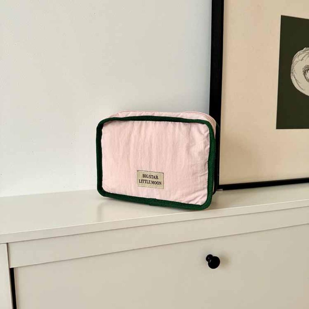Korean Style Contrast Color Cosmetic Bag Portable Sanitary Napkin Storage Bag  Napkin Towel