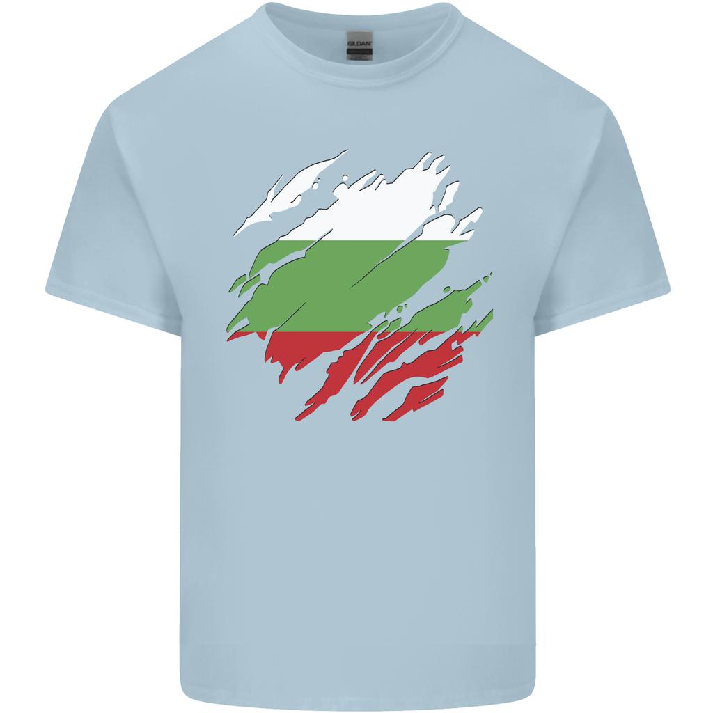 Torn Bulgaria Flag Bulgarian Day Football Unisexs Light Cotton TShirt