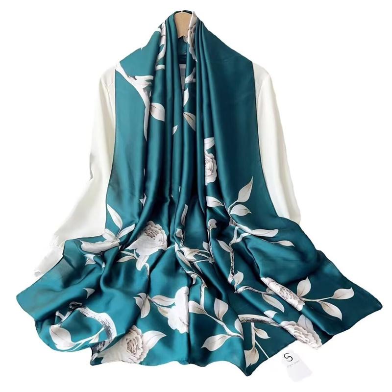 90x180cm Satin Silk-Like Scarf Oversized Women’s Summer Shawl Elegant Sun Protection Wrap & Luxury Gift