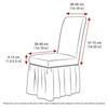 3D Seersucker Chair Cover Long Skirt Chair Covers for Dining Room Wedding Hotel Banquet Stretch Spandex New Home Decor High Back