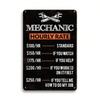 Vintage Mechanic Metal Sign - Rustic Wrench Tool Iron Wall Art Decor For Garage Workshop Home