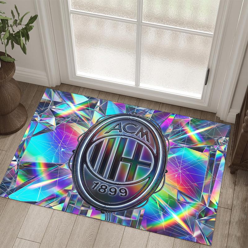 AC Milan Design Crystal Velvet Carpet Cozy Non?Slip Printed Rug For Bedroom Living Room Entrance
