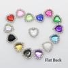 Mini 16mm(4/10 Inch) 10pcs Heart Acrylic Rhinestone Buttons DIY Hair Accessory Wedding Initiation Ribbon Decoration