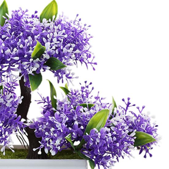 Plante Artificielle Attrayante Anti-décoloration Plastique Bureau Faux Ornements de Plantes en Pot pour la Maison