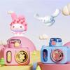 Summer Kids' Cute Drop-Proof Camera Straw Cup - High Temperature Resistant Crossbody Water Bottle