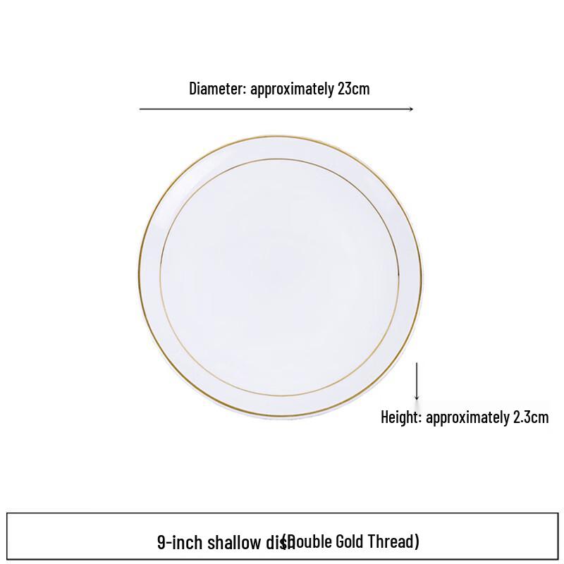 

9-inch Round White Ceramic Dinner Plates (Set of 20)