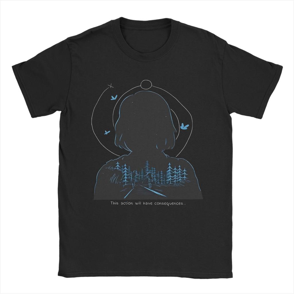 Enter the Vortex Club Mens T Shirts Life Is Strange Tees Short Sleeve Round Collar TShirt Pure Cotton Birthday Present Tops