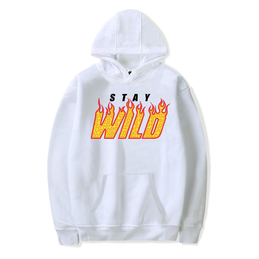 

Ben Azelart Stay Wild Vintage 90s Hoodie Men and Women Harajuku Hip-hop Outwear Spring and Autumn Sweatshirt Sports Pullover 2XL