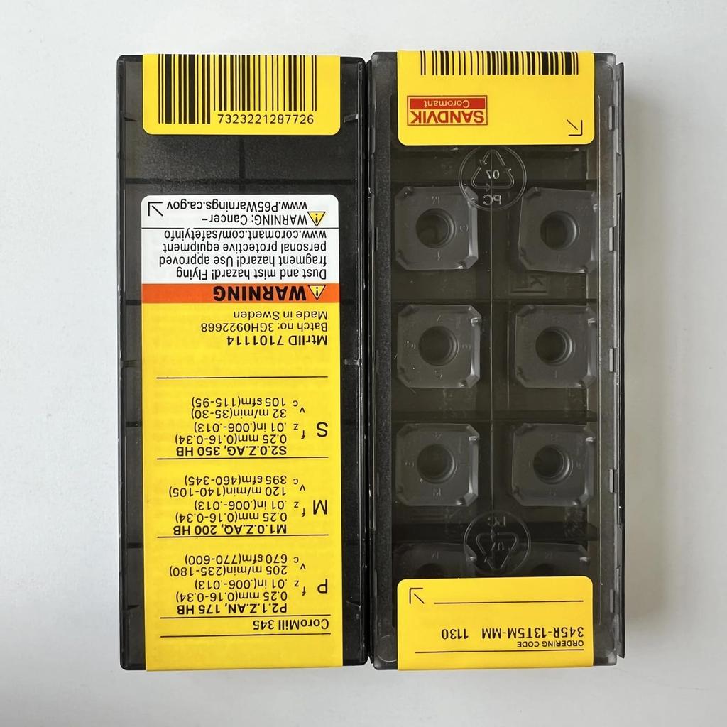 Original Sandvik / 345R-13T5M-MM 1130 /  CNC lathe carbide blade 10 Pcs