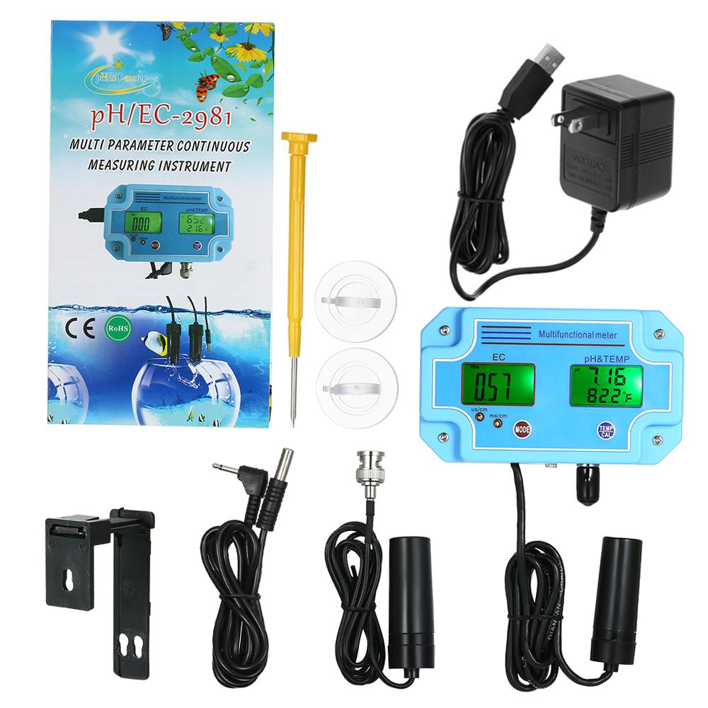Professionelles 3-in-1 pH-Celsius-ECCelsius-TEMP-Messgerät Wasserdetektor Mehrparameter Digitales LCD -Messgerät Multifunktions-Wasserqualitätsmonitor Multiparame