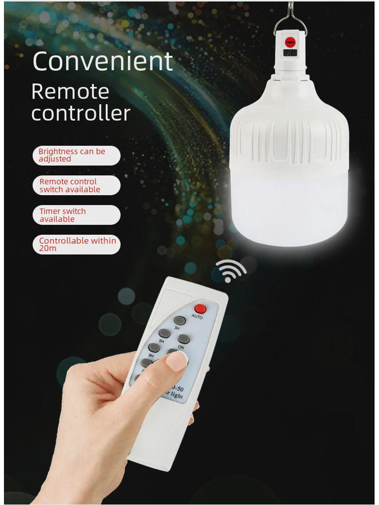 Rechargeable LED Emergency Light with Digital Display for Outdoor Night Stalls