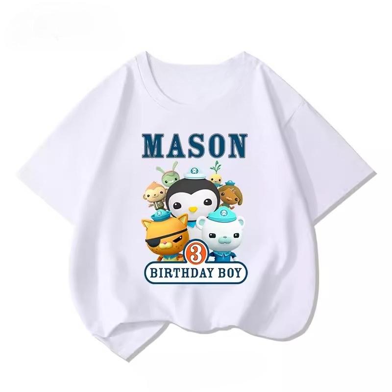 Potdemiel Octonauts Rescue Team Childrens 100 Cotton TShirt New Summer Style Comfortable and Breathable Childrens TShirt