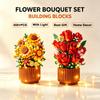 DIY-Strauß Rosen Sonnenblumen Baustein Set Ewiges Kreatives Puzzle Montage Simulation Rose Topfpflanze Dekoration Heimdeko