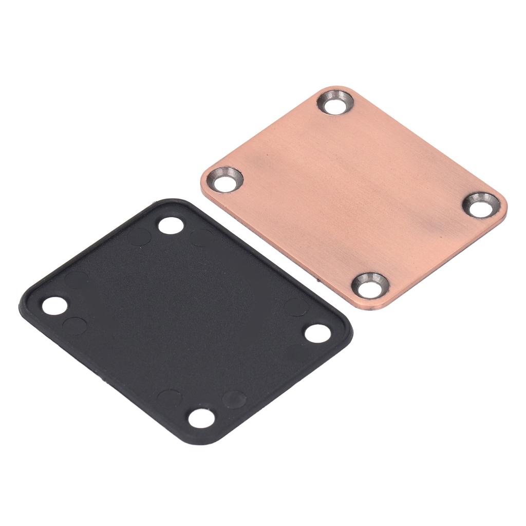 Guitar Neck Plate 4 Bolt with Screws for Telecaster Electric Bass Replacement Supplies Repair Parts