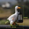 Mewind Garden Statue - Solar-Powered Duck Figurine - Resin Duck Ornament - Nordic Style Gardening Decoration - Garden Ornament - Country Style Decor -
