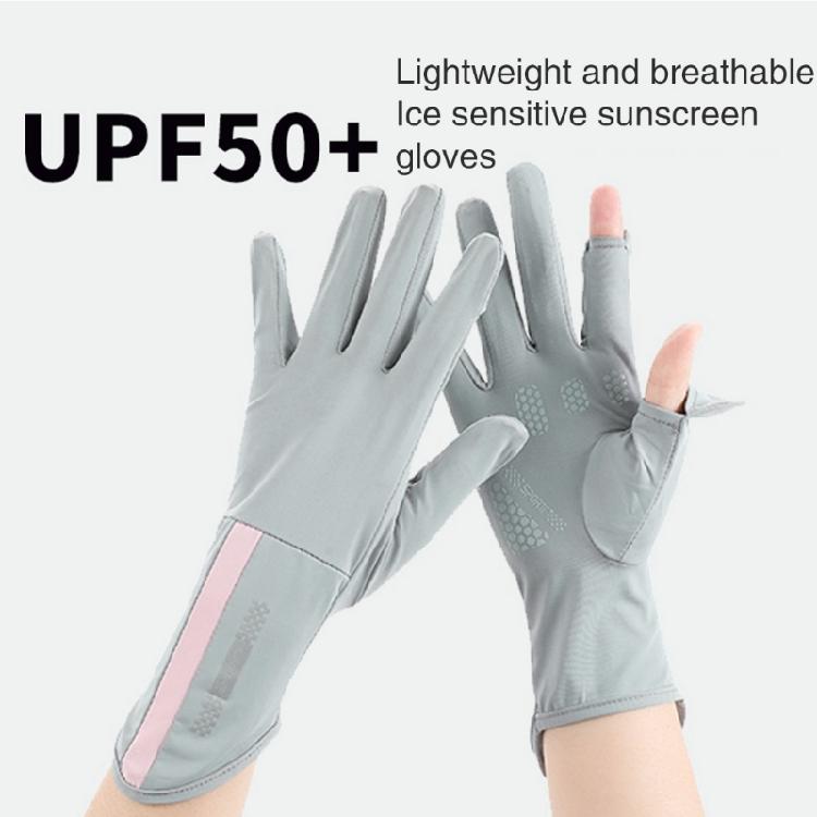 Two Finger Exposed Cycling Gloves Breathable Cooling Gloves for Outdoor Sports