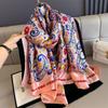 Women 180*90cm Fashion Beautiful Soft Silk Scarves Female Lady Shawl Hijab Wrap Foulard Bandanna Muffler Beach Pareo