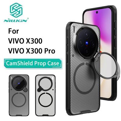 Pro pouzdro na telefon Vivo X300 Pro Nillkin CamShield Prop Magnetická průhledná verze Tvrdý PC+TPU skořepina Nárazuvzdorný zadní kryt