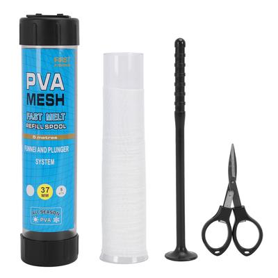 Fishing Bait PVA Mesh Refill Spool With Foldable Scissors Fishing Tackle Baiting Accessories For Various Baits 37mm