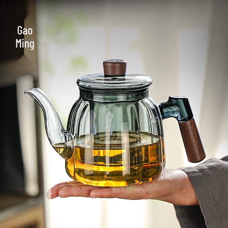 Gaoming 2024 Heat-Resistant Glass Tea Pot with Tea-Water Separator