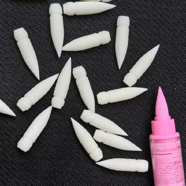 10Pcs Liquid Acrylic Marker Tip Replacements Soft Nylon Bristles Brush Tip For Liquid Acrylic Paint Pen Acrylic Marker