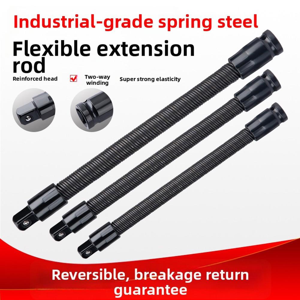14 Inch Flexible Shaft Extension Rod 1/2 Square Drive For Confined Areas Mechanical Maintenance Garage Power Tools