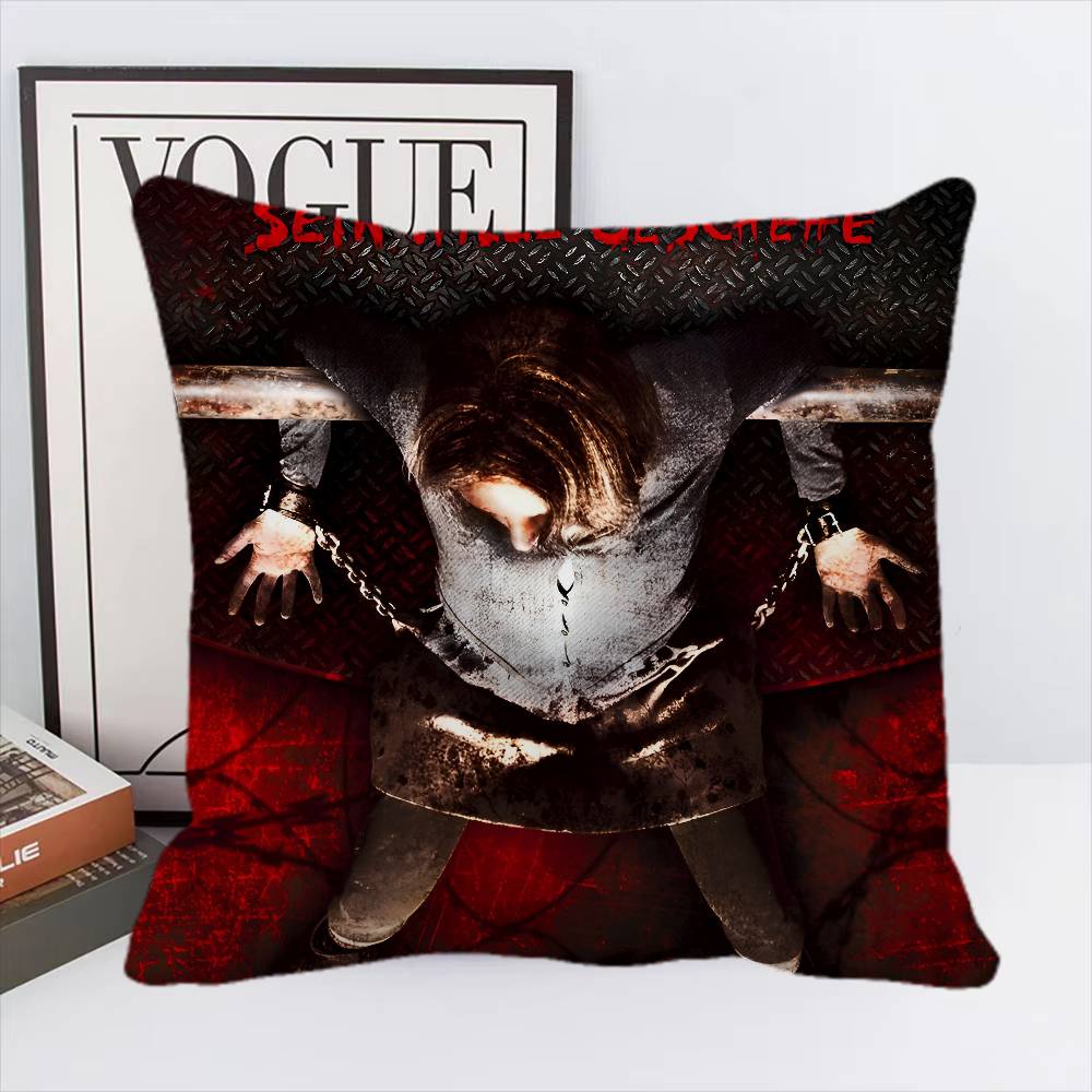 Canvas Printing Wall Art Saw Horror Movie Pillow Case Square Pillow Bedroom Sofa Leisure Comfort Cushion Home Decoration