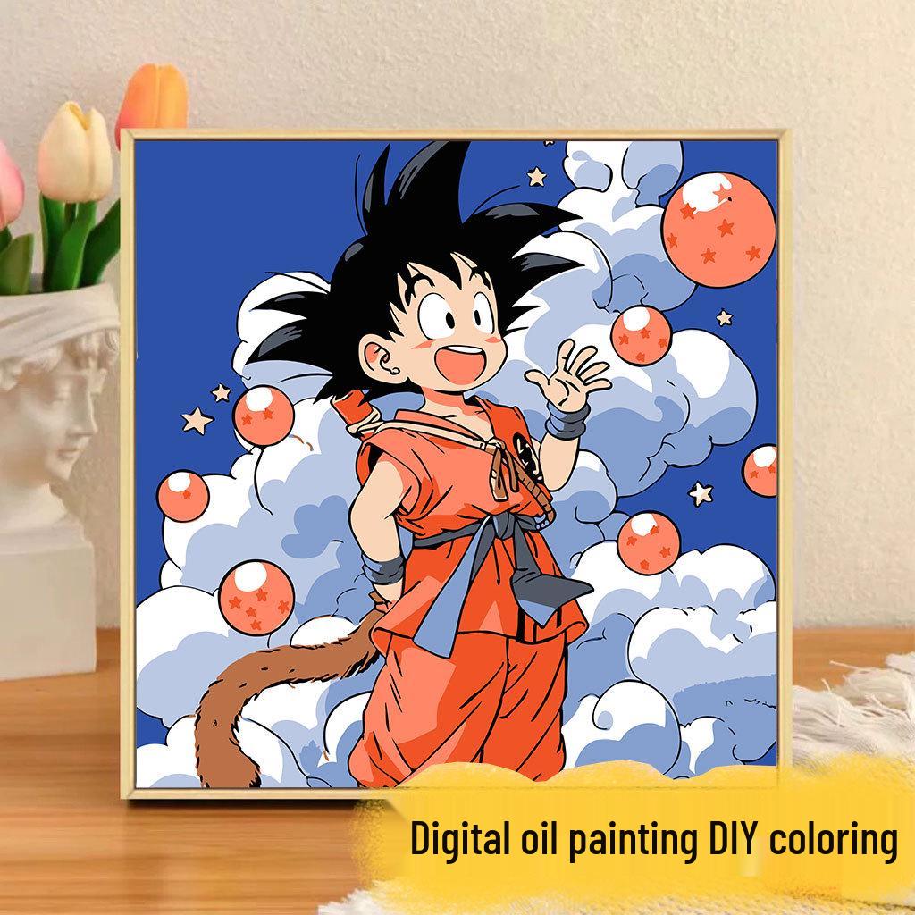 Kit Pittura ad Olio Digitale Anime Demon Slayer Fai da Te per Bambini