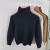 Kids Solid High Neck Long Sleeve Knit Base Sweater For Boys And Girls