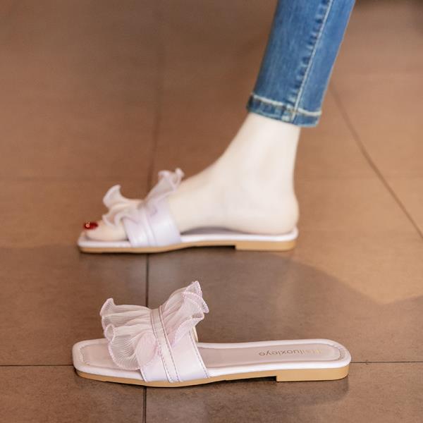 Fashion Flat Shoes Female Slippers Casual Big Size Slides Slipers Women Luxury 2025 Female Shoes Slippers Flat Big Size Slides Fashion 2